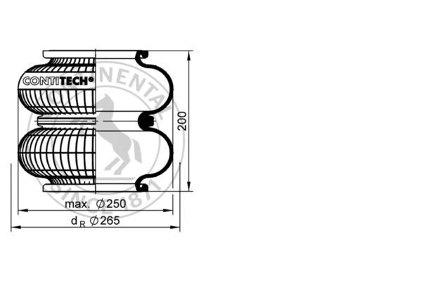Рессора пневматическая FD20019S CONTITECH