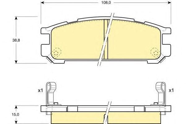 Комплект тормозных колодок, диско 6109909 GIRLING