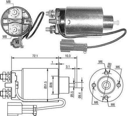 Тяговое реле, стартер 940113050481 MAGNETI MARELLI