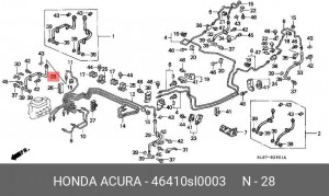 Тормозной шланг 46410SL0003 HONDA