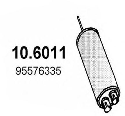 Средний глушитель выхлопных газов 106011 ASSO