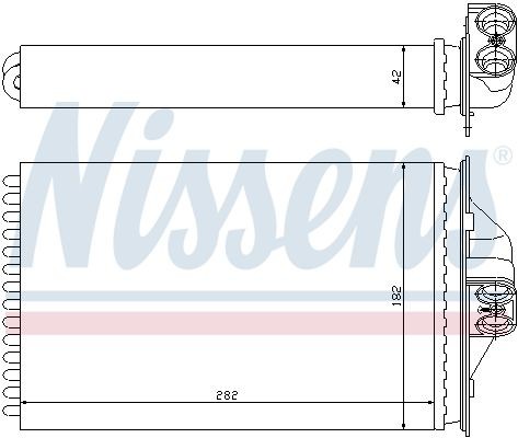 Теплообменник, отопление салона 70975 NISSENS