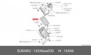 Воздушный фильтр 16546AA030 SUBARU