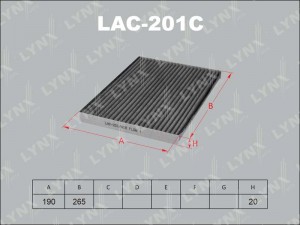 Фильтр салона LAC-201C LYNXAUTO