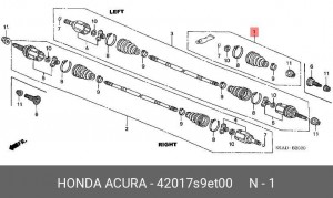 Пыльник ШРУСа (комплект) 42017-S9E-T00 HONDA