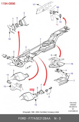 Катализатор F77A-5E212-BAA FORD