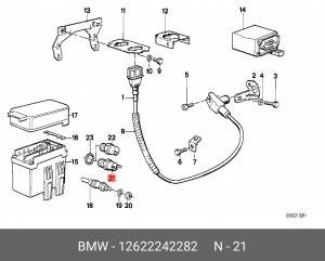 Температурный датчик охлаждающей жидкости 12 62 2 242 282 BMW
