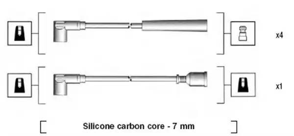Ккомплект проводов зажигания 941255100820 MAGNETI MARELLI