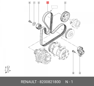 Ремень приводной 8200821800 RENAULT