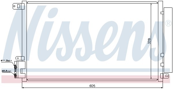 Конденсатор, кондиционер 940095 NISSENS