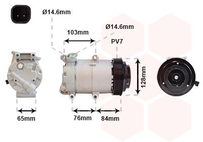 Компрессор, кондиционер 1800K418 VAN WEZEL