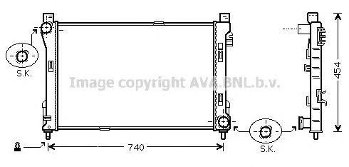 Радиатор охлаждения ДВС MS2288 AVA