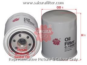 Фильтр масляный двигателя C10081 SAKURA
