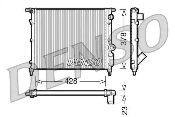 Радиатор, охлаждение двигател DRM23004 DENSO