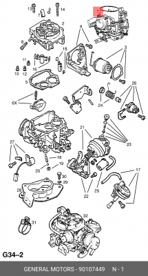 Карбюратор 90107449 GENERAL MOTORS