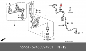 Датчик, частота вращения колеса 57455SV4951 HONDA