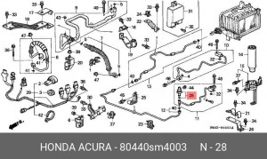 Пневматический выключатель, кондиционер 80440SM4003 HONDA