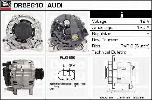 Генератор DRB2810 DELCO REMY