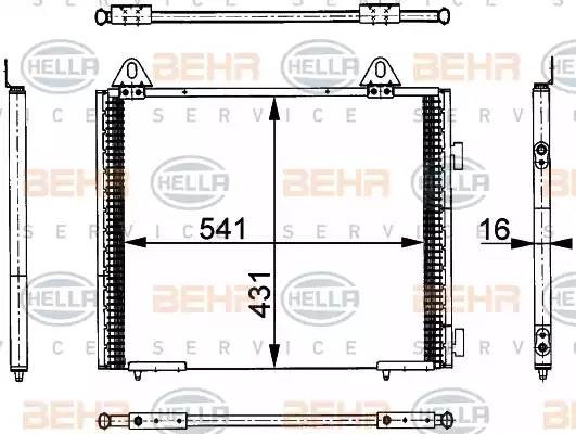 Конденсатор, кондиционер 8FC351317741 HELLA