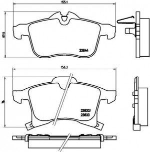 Комплект тормозных колодок, диско P59045 BREMBO