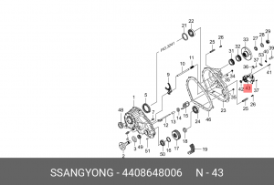 Сервопривод блокировки раздатки 4408.648.006 SSANG YONG