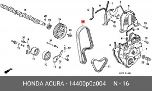Ремень ГРМ 14400P0A004 HONDA