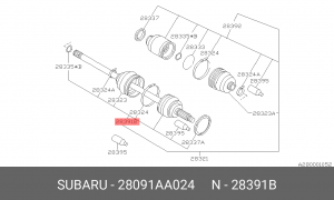 Шарнирный комплект, приводной вал 28091AA024 SUBARU