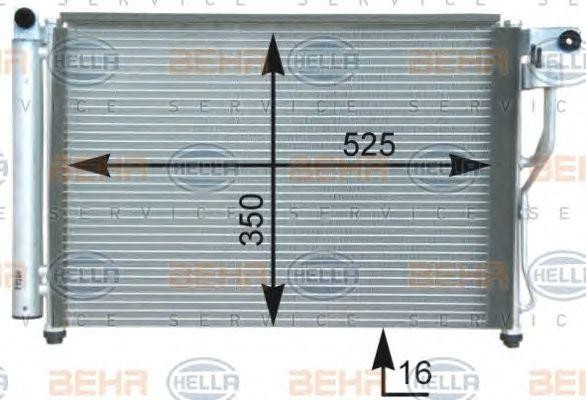 Конденсатор, кондиционер 8FC351303181 HELLA