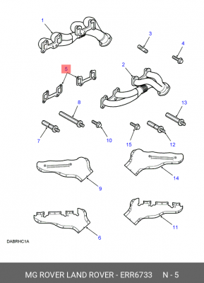 Прокладка, выпускной коллектор ERR6733 LAND ROVER
