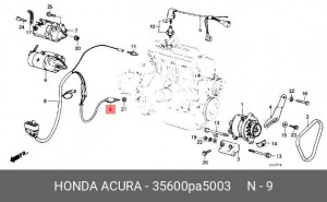 Выключатель, фара заднего хода 35600PA5003 HONDA