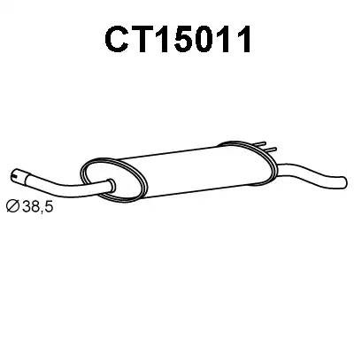 Глушитель выхлопных газов конечный CT15011 VENEPORTE