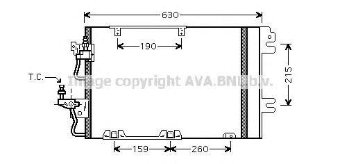 Радиатор кондиционера OL5367 AVA