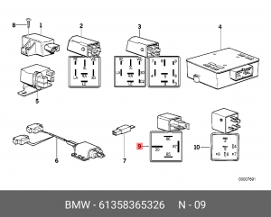 Реле, противоблокировочное устройство 61 35 8 365 326 BMW
