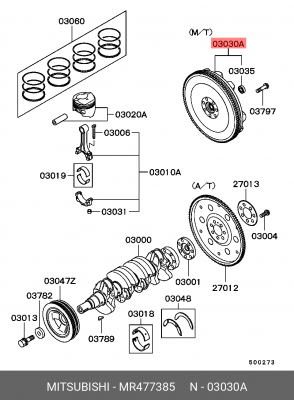 Маховик MR477385 MITSUBISHI