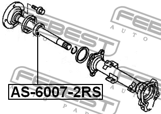 Подшипник приводного вала AS-6007-2RS FEBEST
