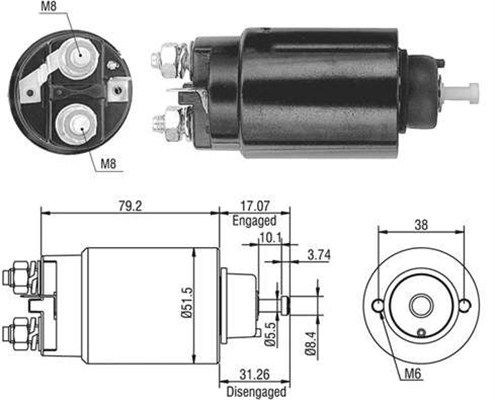 Тяговое реле, стартер 940113050479 MAGNETI MARELLI