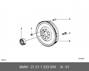 Маховик 21 21 1 223 599 BMW