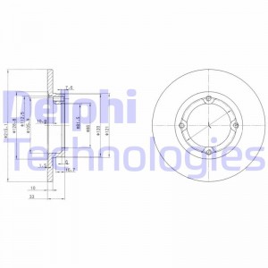 Тормозной диск BG2400 DELPHI