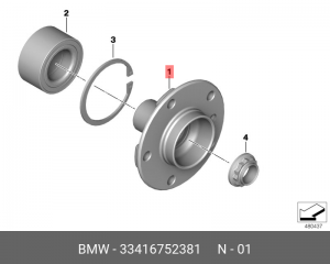 Ступица колеса 33 41 6 752 381 BMW