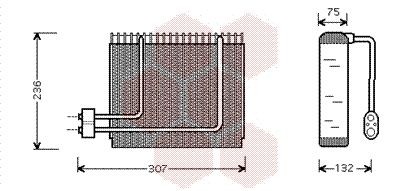 Испаритель, кондиционер 8200V014 VAN WEZEL