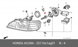 Лампа 33116S1AG01 HONDA