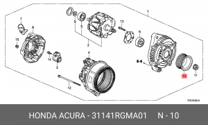 Шкив генератора 31141RGMA01 HONDA