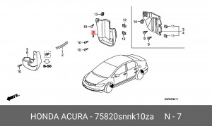 Деталь 75820SNNK10ZA HONDA