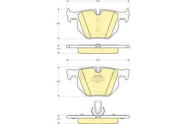 Комплект тормозных колодок, диско 6115602 GIRLING