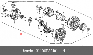 Генератор 31100P3FJ01 HONDA