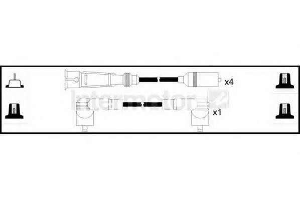 Ккомплект проводов зажигания 73888 STANDARD