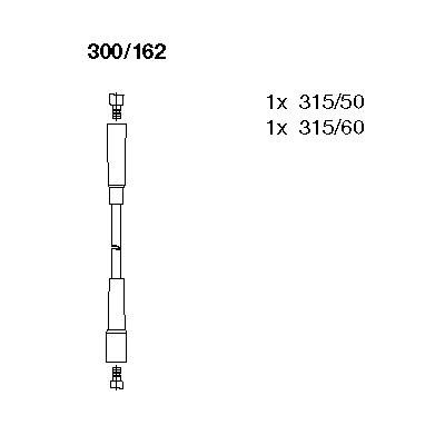 Ккомплект проводов зажигания 300162 BREMI