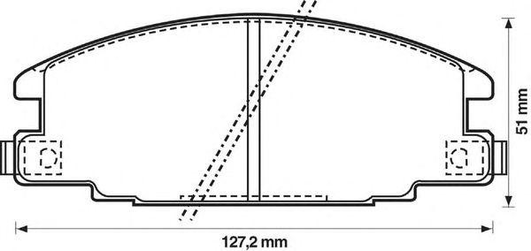 Комплект тормозных колодок, диско 572272B BENDIX JURID