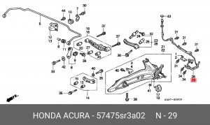 Датчик, частота вращения колеса 57475SR3A02 HONDA