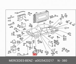 Датчик, давление во впускном газопроводе A 002 542 32 17 MERCEDES BENZ